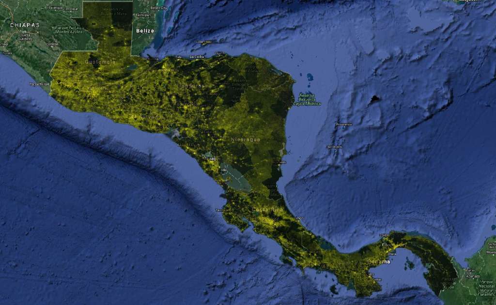 Central America demographic data for GIS site selection