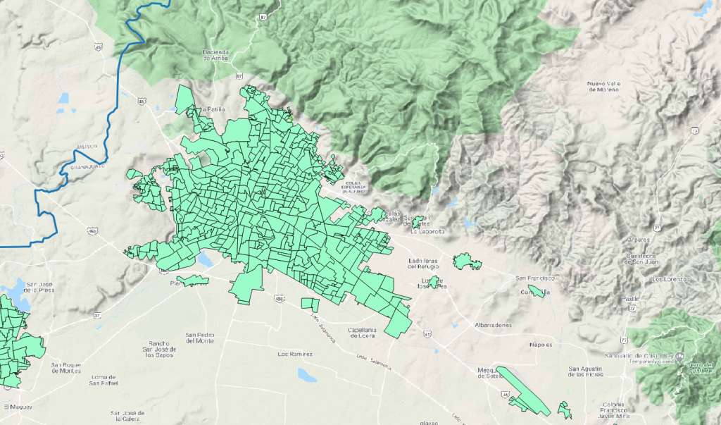 AGEB demographic data and boundaries like Mexico INEGI censo