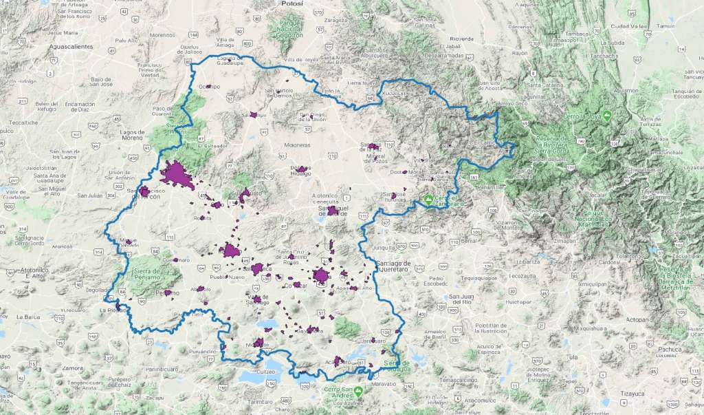 Mexico INEGI Censo localidad boundaries and demographics