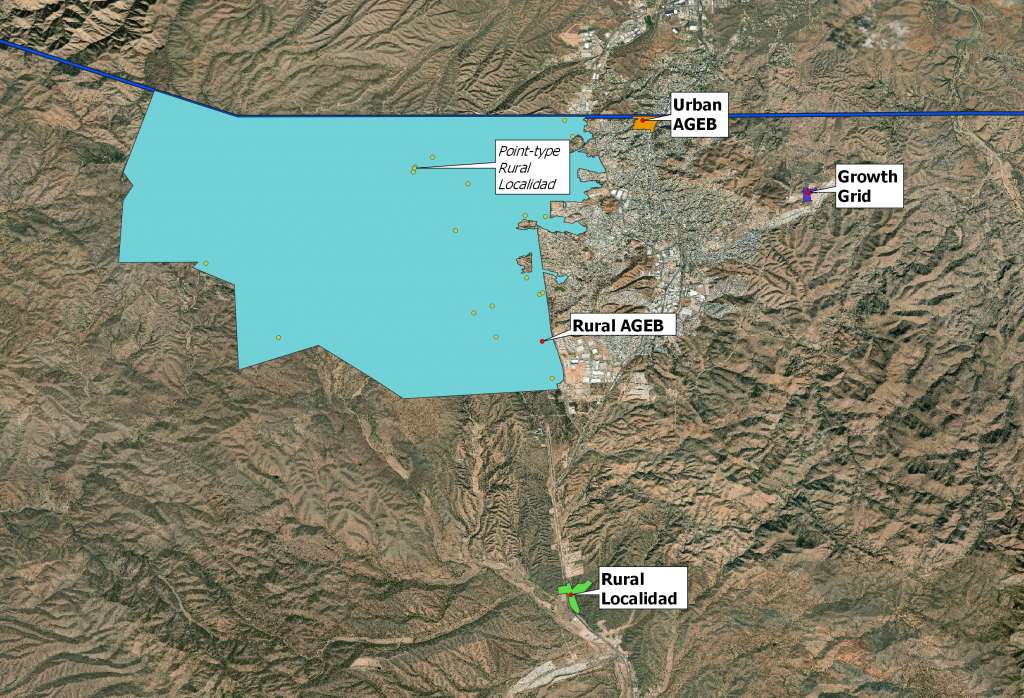 Mexico INEGI censo boundaries overview